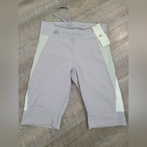 Adidas By STELLA McCARTNEY  High Waisted Grey Green White  Shorts Sz S NWT